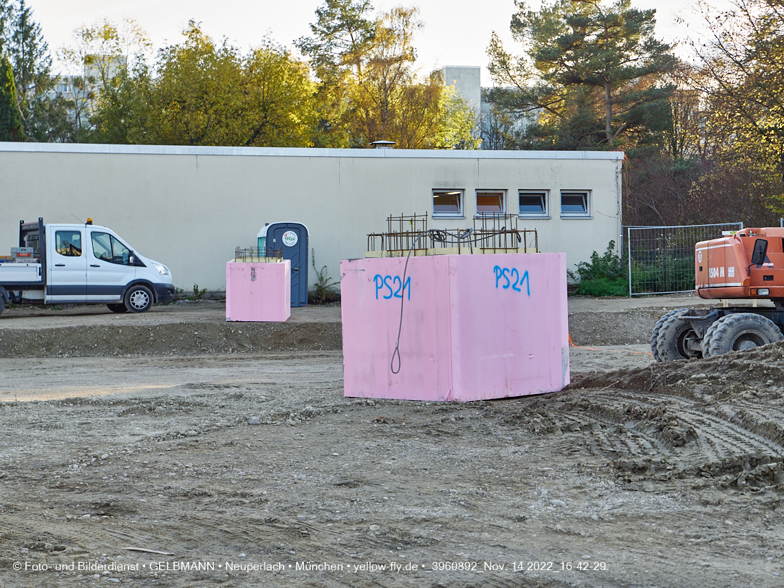 14.11.2022 - Baustelle an der Quiddestraße Haus für Kinder in Neuperlach